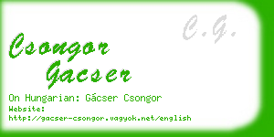 csongor gacser business card