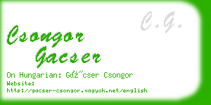csongor gacser business card